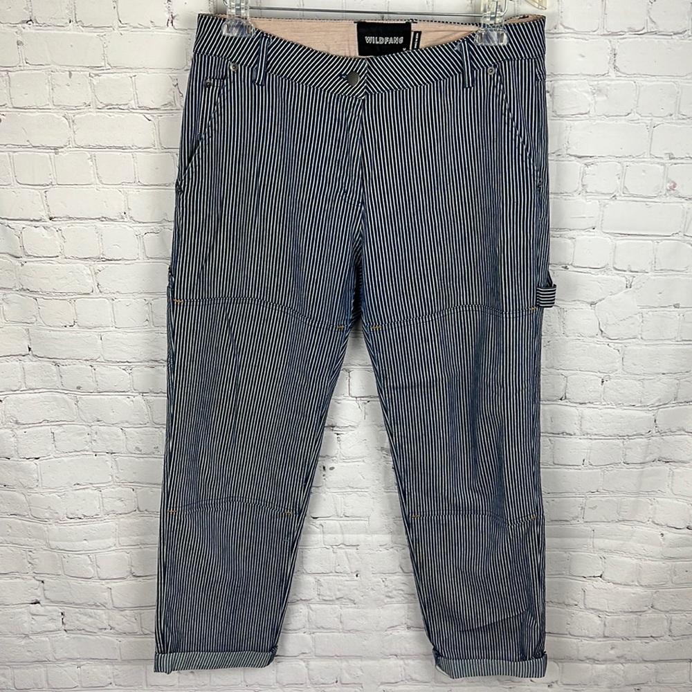Wildfang | Workwear Pants | Railroad Stripe | Cargo Style | Size M